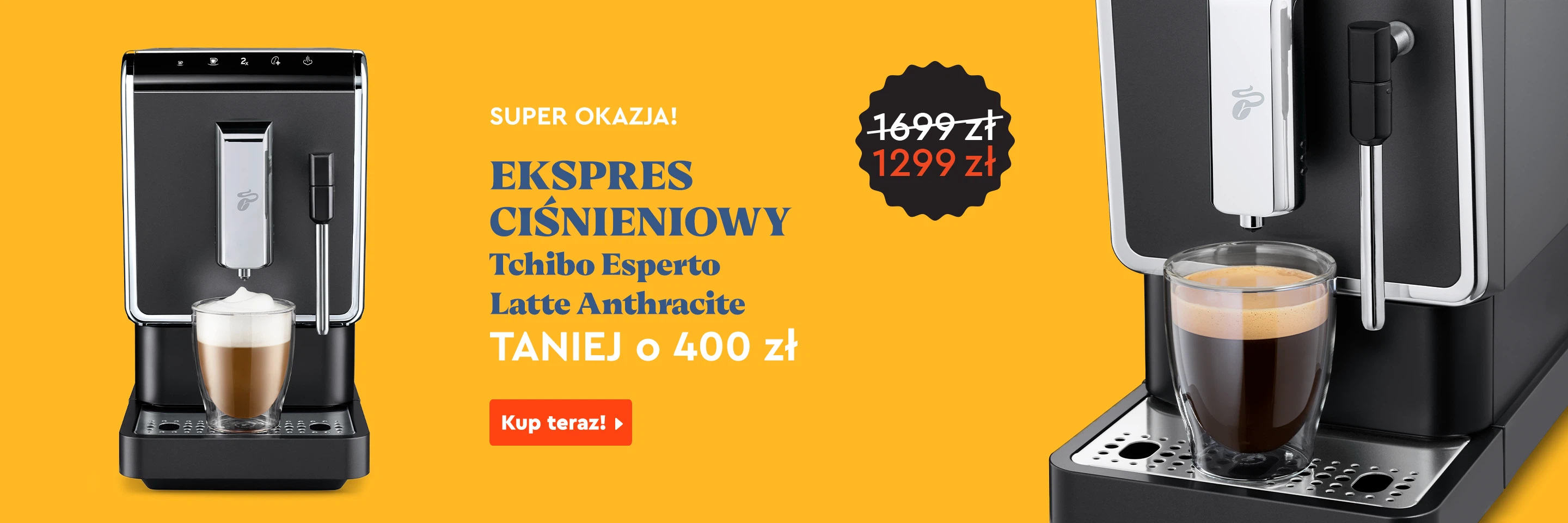 Promocja na ekspres ciśnieniowy Tchibo Esperto Latte Anthracite