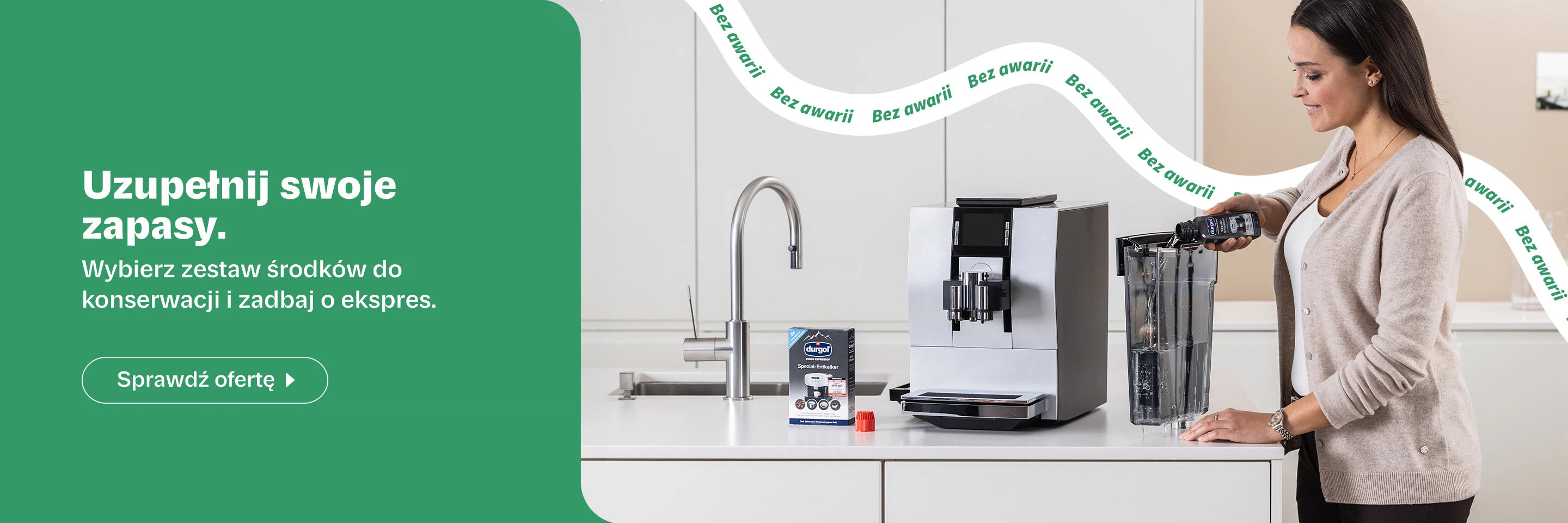 Oferta środków do konserwacji ekspresów.