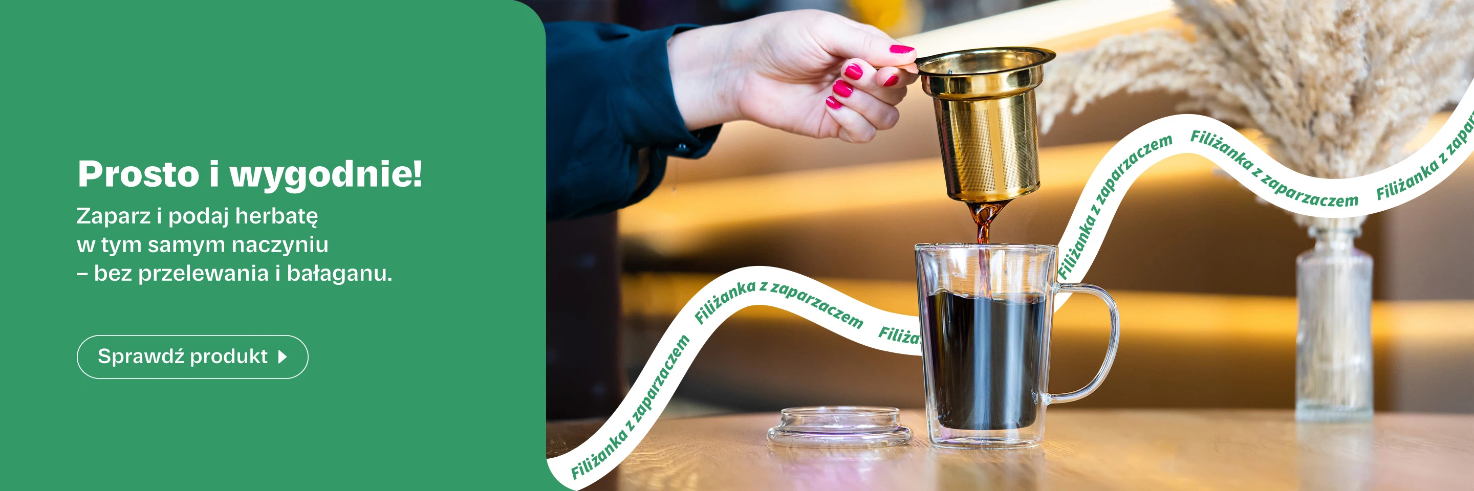 kup szklankę z zaparzaczem
