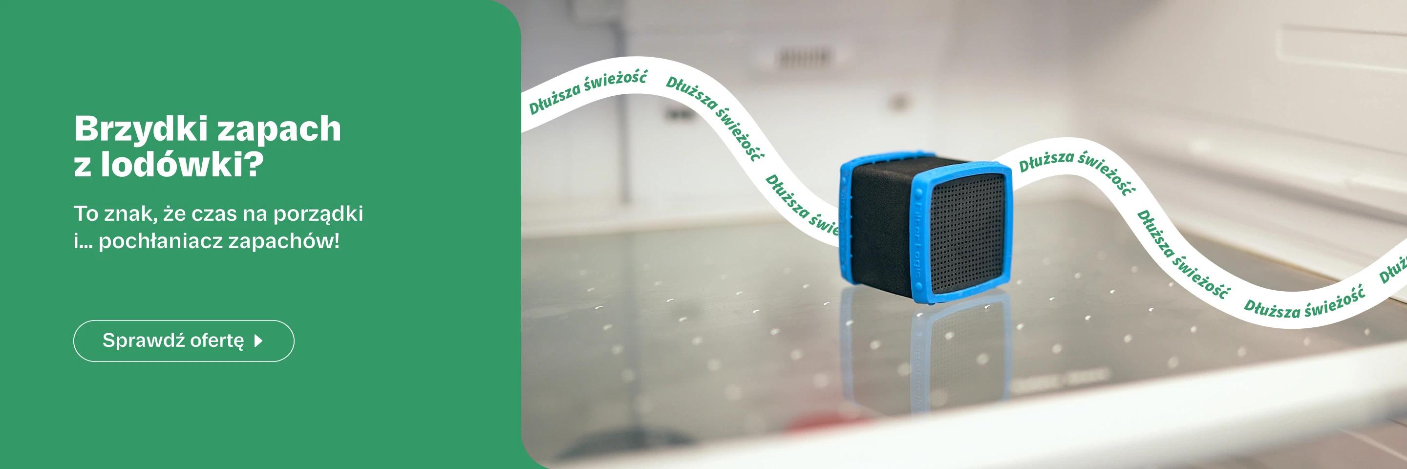 Wybierz pochłaniacz zapachów do lodówki.