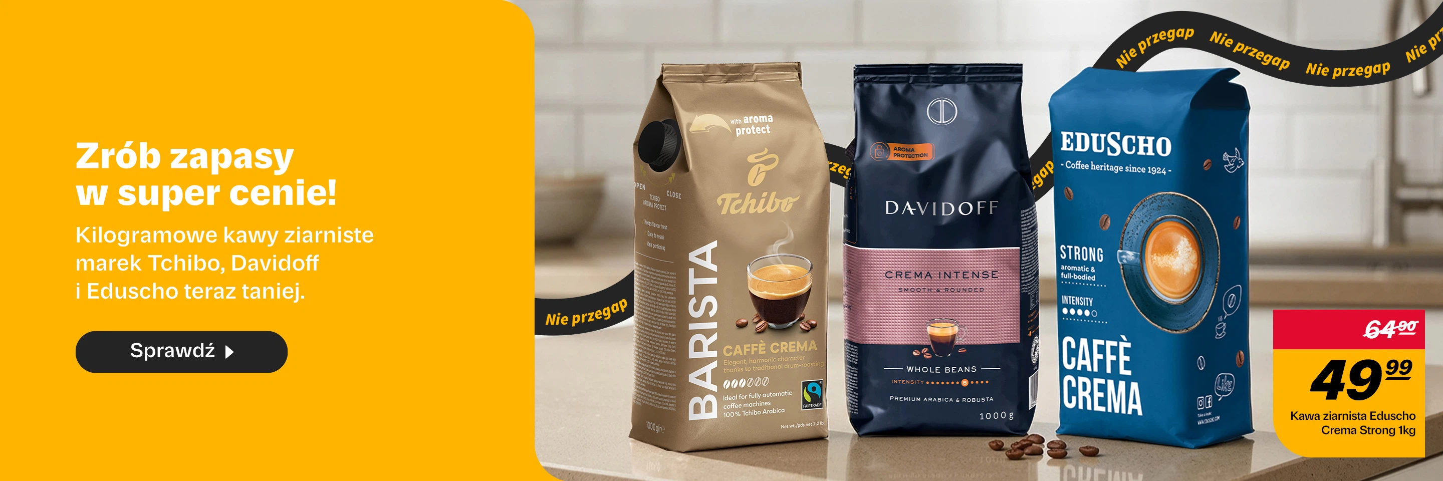 Promocja na kawy Tchibo, Davidoff i Eduscho