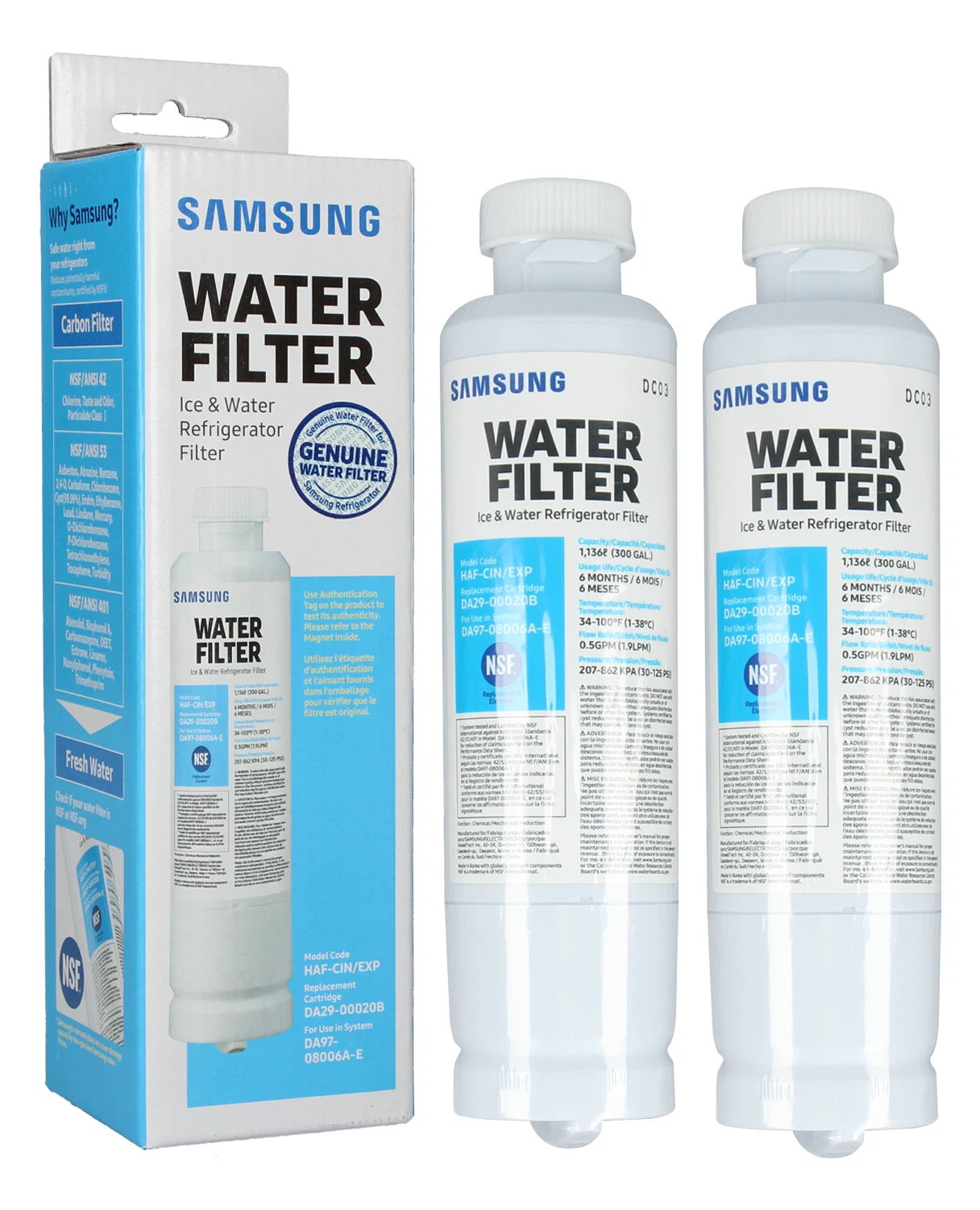 Filtr wody do lodówki Samsung DA29-00020B HAFCIN (2szt