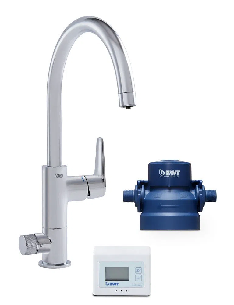 Zestaw do filtracji wody BWT AQA drink Pure - URBAN 2.0 (bateria kranowa Grohe, chrom, trojdrożna)